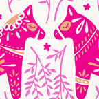 Swedish Dala Horses - Pink Palette Coffee Mug Gallery Image 2