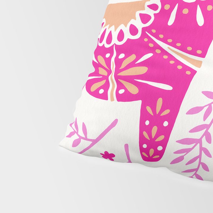 Swedish Dala Horses - Pink Palette Pillow Sham Gallery Image 4