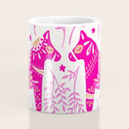 Swedish Dala Horses - Pink Palette Coffee Mug Gallery Image 4