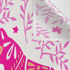 Swedish Dala Horses - Pink Palette Wall Tapestry Gallery Image 3