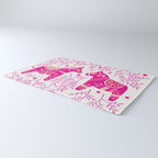 Swedish Dala Horses - Pink Palette Rug Gallery Image 3