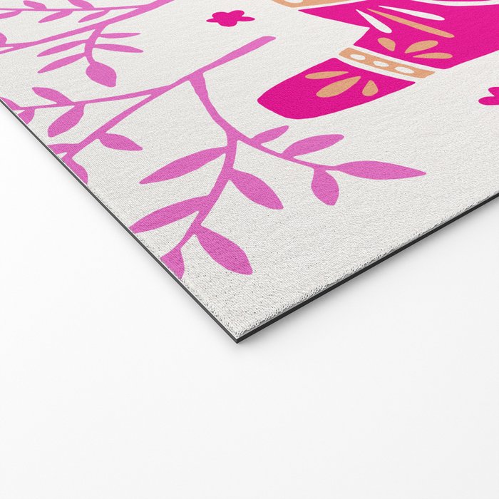 Swedish Dala Horses - Pink Palette Welcome Mat Gallery Image 2