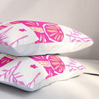 Swedish Dala Horses - Pink Palette Pillow Sham Gallery Image 3