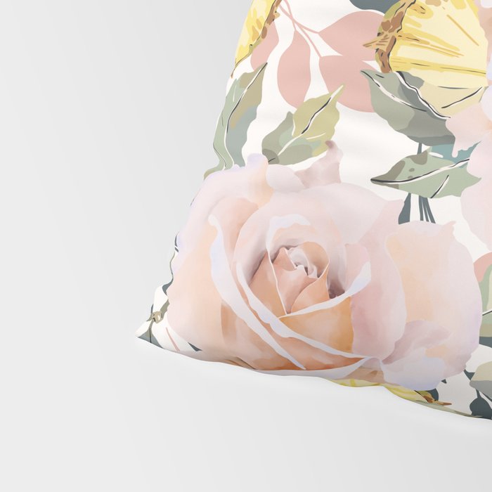 Pineapple wedges on rose bushes P Pillow Sham Gallery Image 4