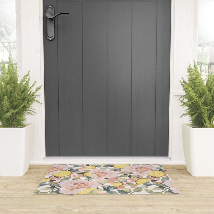 Pineapple wedges on rose bushes P Welcome Mat Gallery Image 3