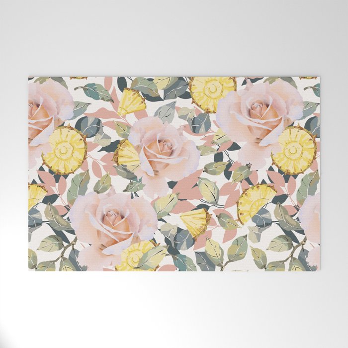 Pineapple wedges on rose bushes P Welcome Mat Gallery Image 1
