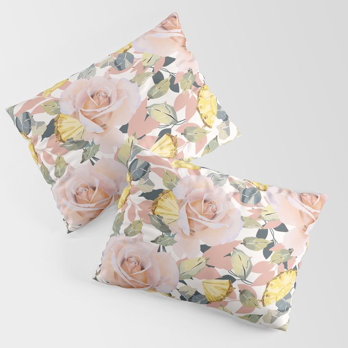 Pineapple wedges on rose bushes P Pillow Sham Gallery Image 3