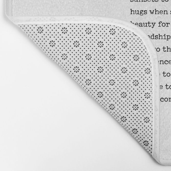 My Wish For You, Ralph Waldo Emerson Quote.  Bath Mat Gallery Image 2