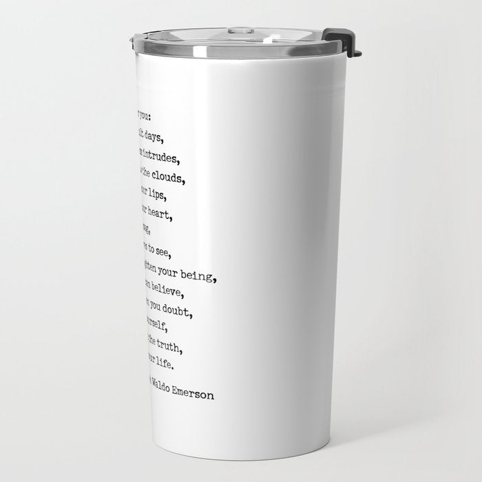 My Wish For You, Ralph Waldo Emerson Quote.  Travel Mug Gallery Image 2