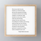 My Wish For You, Ralph Waldo Emerson Quote.  Mini Art Print Gallery Image 1
