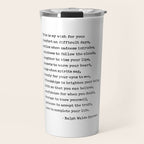 My Wish For You, Ralph Waldo Emerson Quote.  Travel Mug Gallery Image 1