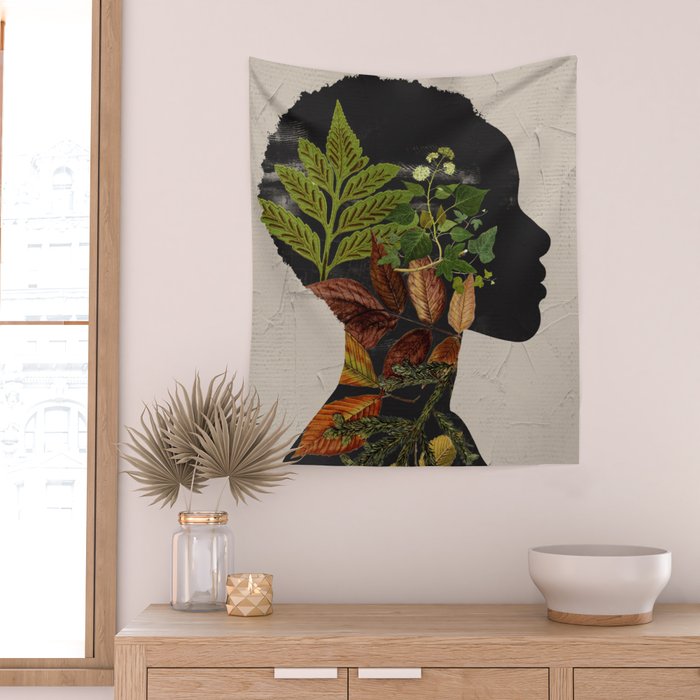 Botanical Portrait Wall Tapestry Gallery Image 2
