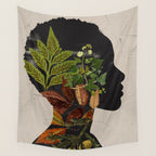 Botanical Portrait Wall Tapestry Gallery Image 4