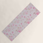 Modern Vintage Blush Pink  Romantic Floral Pattern Yoga Mat Gallery Image 1