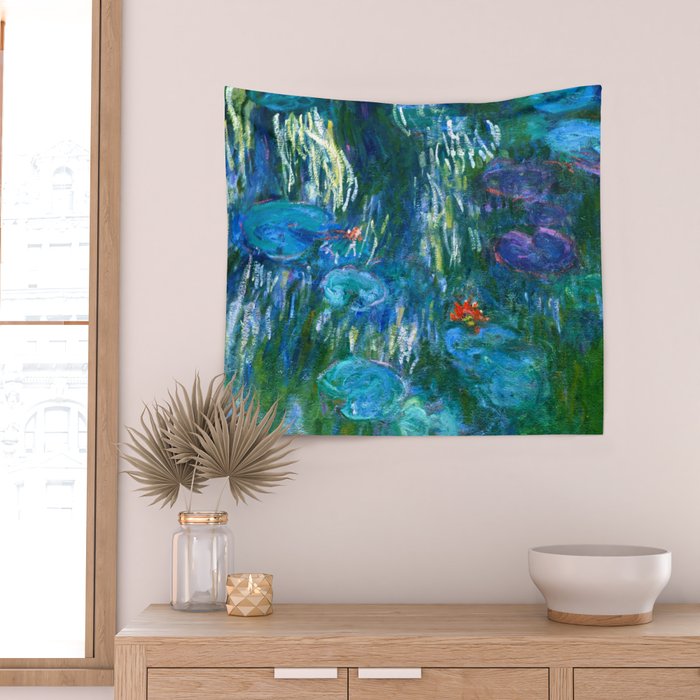 Claude Monet "Water Lilies" (16) Wall Tapestry Gallery Image 2