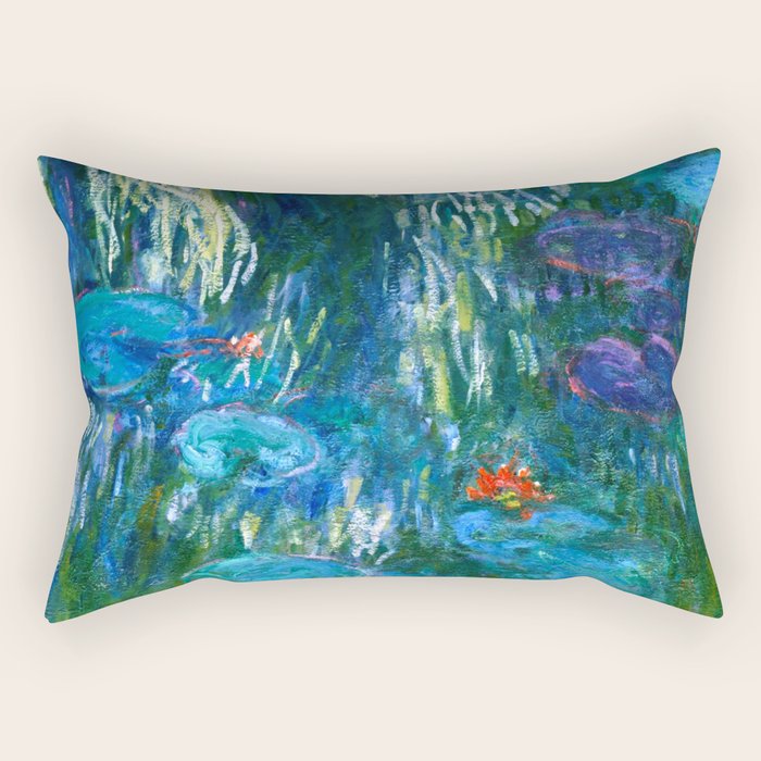 Claude Monet "Water Lilies" (16) Rectangular Pillow Gallery Image 1