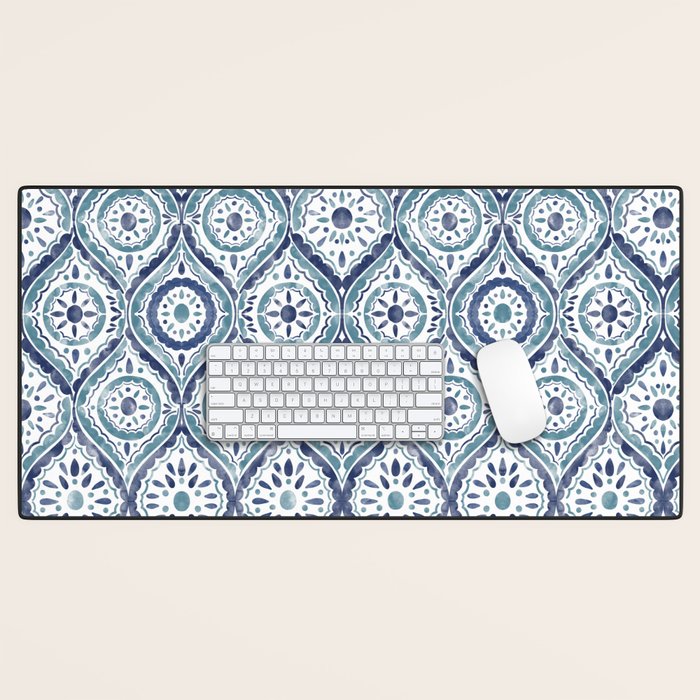 Azure Medallion Motif Desk Mat Gallery Image 1