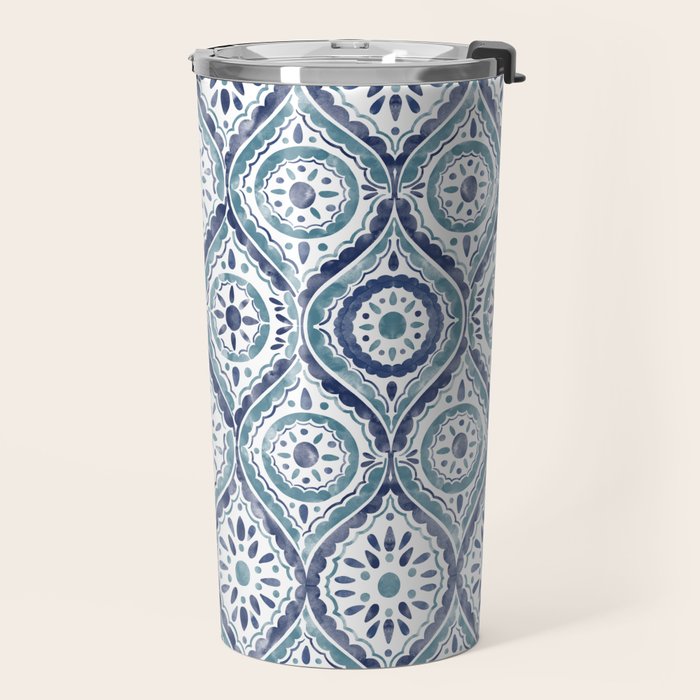 Azure Medallion Motif Travel Mug Gallery Image 2