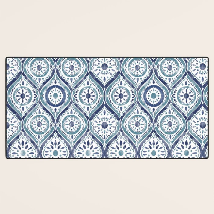Azure Medallion Motif Desk Mat Gallery Image 3