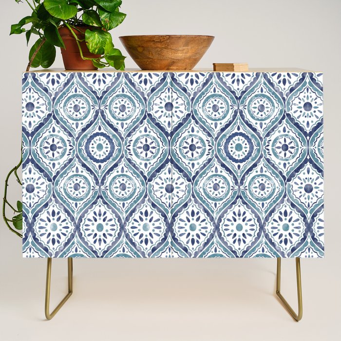Azure Medallion Motif Credenza Gallery Image 1