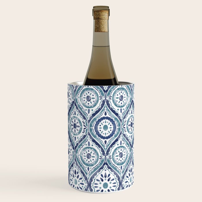 Azure Medallion Motif Wine Chiller Gallery Image 2