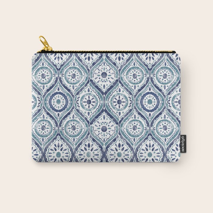 Azure Medallion Motif Carry All Pouch Gallery Image 1