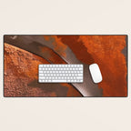 Rust and Metal Japandi Art Desk Mat Gallery Image 1