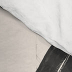 Minimalist Black Knot Abstract on Neutral Background Comforter Gallery Image 4