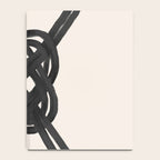 Minimalist Black Knot Abstract on Neutral Background Notebook Gallery Image 4