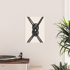 Minimalist Black Knot Abstract on Neutral Background Poster Gallery Image 2