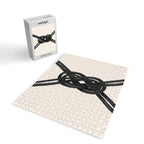 Minimalist Black Knot Abstract on Neutral Background Jigsaw Puzzle Gallery Image 2
