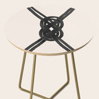 Minimalist Black Knot Abstract on Neutral Background Side Table Gallery Image 2