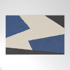 Graphic Edge Shapes - Bleu Navy Welcome Mat Gallery Image 1