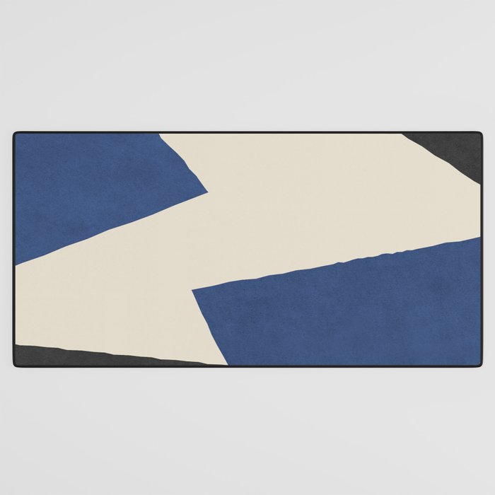 Graphic Edge Shapes - Bleu Navy Desk Mat Gallery Image 3
