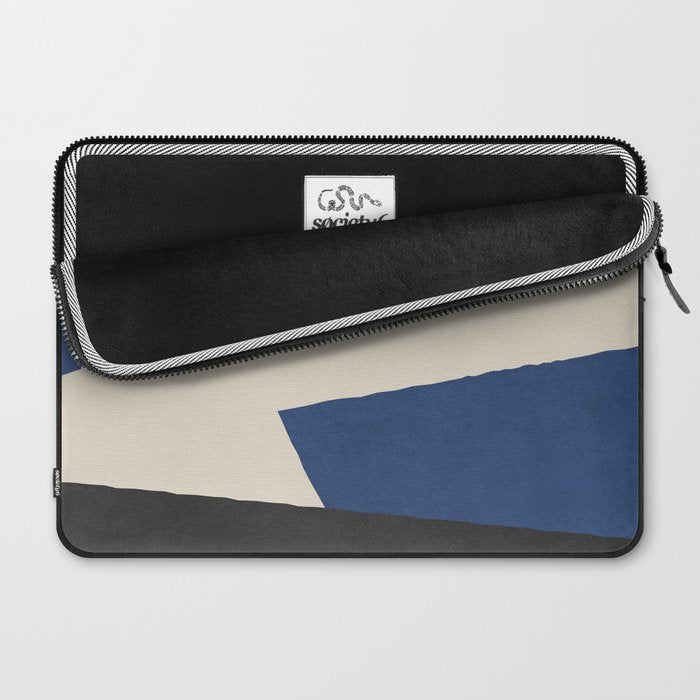 Graphic Edge Shapes - Bleu Navy Laptop Sleeve Gallery Image 2