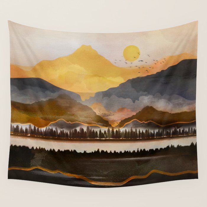 Pure Wilderness at Dusk Wall Tapestry Gallery Image 1