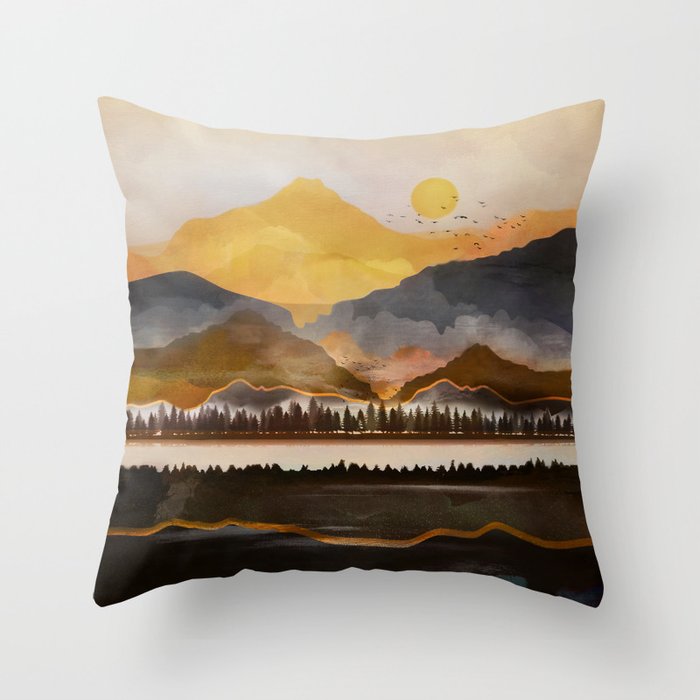 Pure Wilderness at Dusk Throw Pillow Gallery Image 1