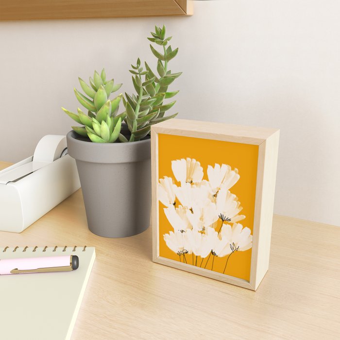 Flowers In Tangerine Mini Art Print Gallery Image 2