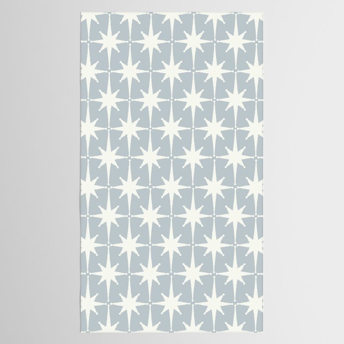 Midcentury Modern Atomic Starburst Pattern in Gray Tablecloth Gallery Image 2