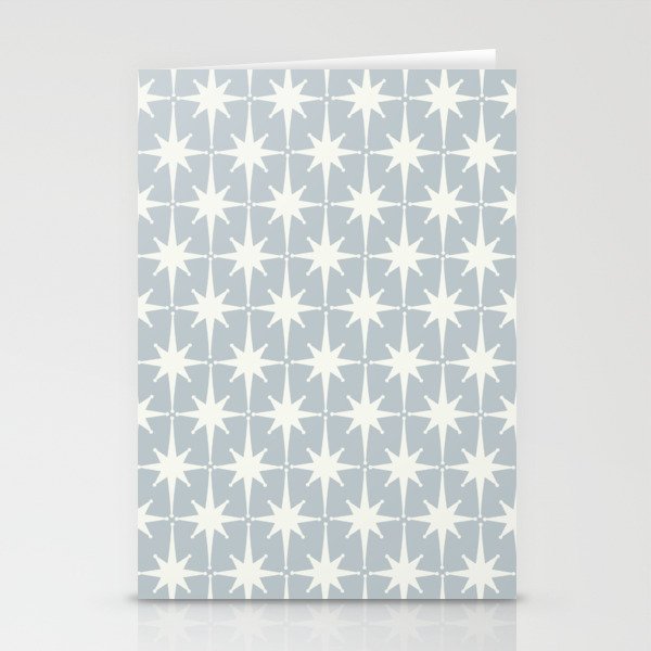Midcentury Modern Atomic Starburst Pattern in Gray Stationery Card Gallery Image 1