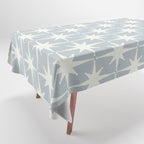 Midcentury Modern Atomic Starburst Pattern in Gray Tablecloth Gallery Image 1