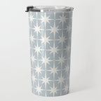 Midcentury Modern Atomic Starburst Pattern in Gray Travel Mug Gallery Image 3
