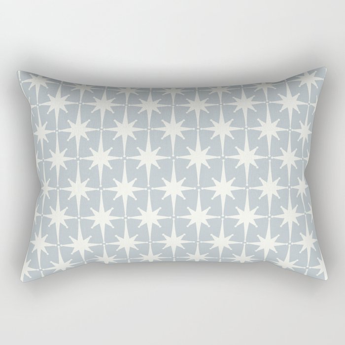 Midcentury Modern Atomic Starburst Pattern in Gray Rectangular Pillow Gallery Image 2