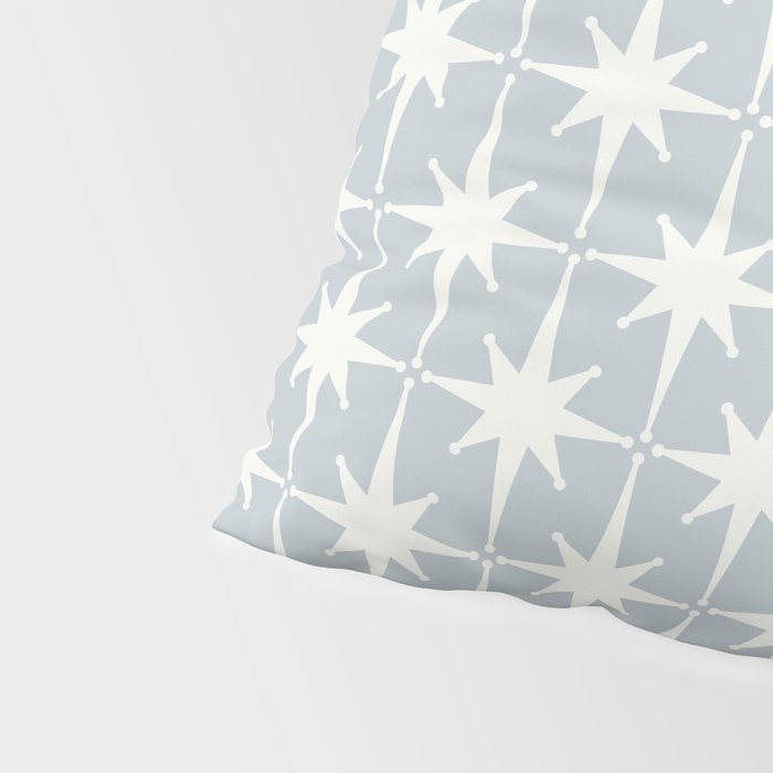 Midcentury Modern Atomic Starburst Pattern in Gray Pillow Sham Gallery Image 4