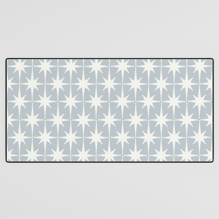 Midcentury Modern Atomic Starburst Pattern in Gray Desk Mat Gallery Image 3