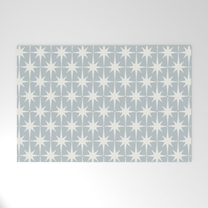Midcentury Modern Atomic Starburst Pattern in Gray Welcome Mat Gallery Image 1