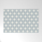 Midcentury Modern Atomic Starburst Pattern in Gray Welcome Mat Gallery Image 1