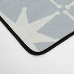 Midcentury Modern Atomic Starburst Pattern in Gray Desk Mat Gallery Image 4