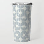 Midcentury Modern Atomic Starburst Pattern in Gray Travel Mug Gallery Image 2