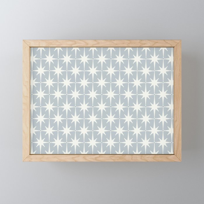Midcentury Modern Atomic Starburst Pattern in Gray Mini Art Print Gallery Image 1